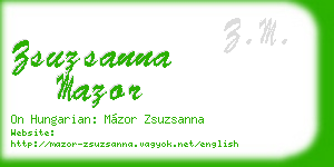 zsuzsanna mazor business card